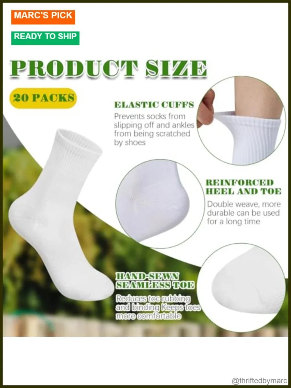 Tie Dye Socks Kit - 20 Pairs Cotton Crew Socks with Rubber Bands, Gloves & Bags